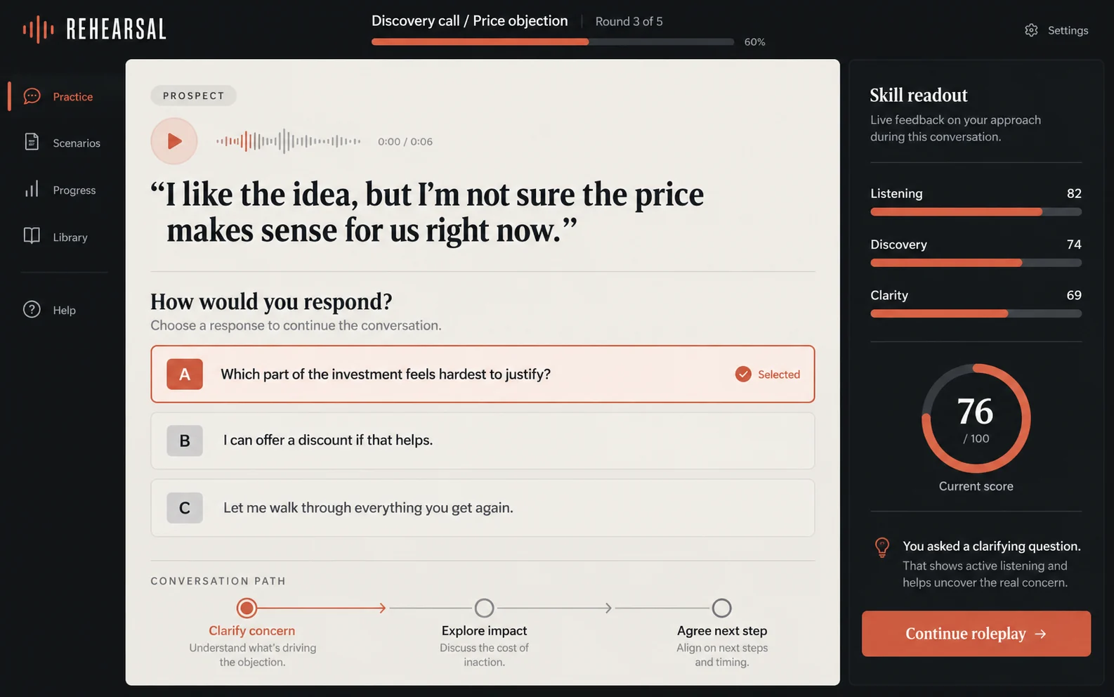 Practice simulators — Concept example